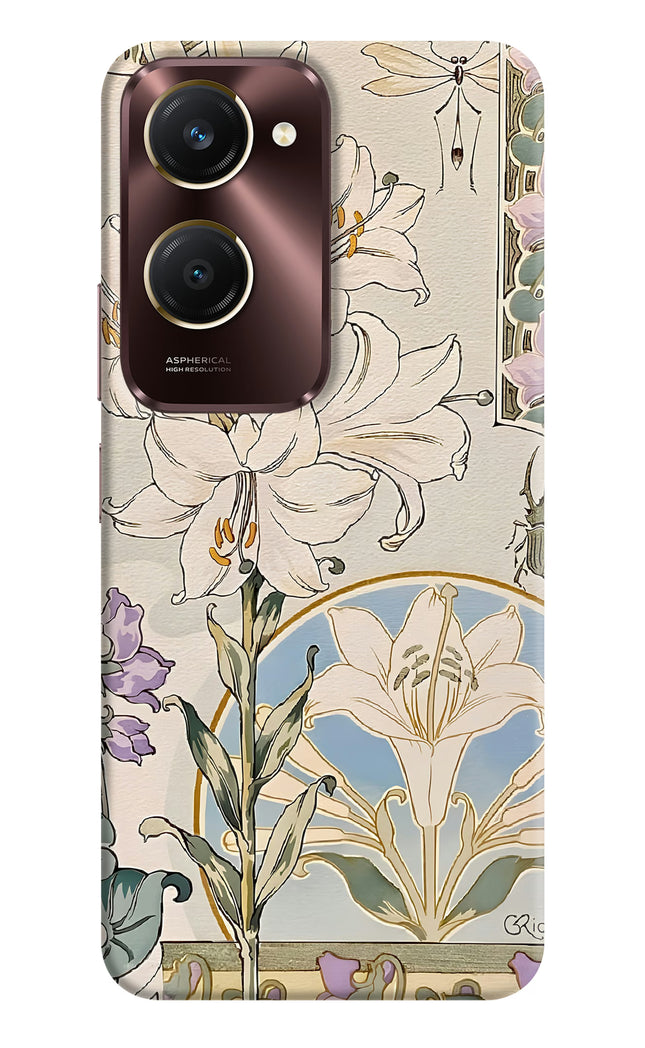 White Lily Vivo Y28e 5G Hard Case Back Cover by Casekaro