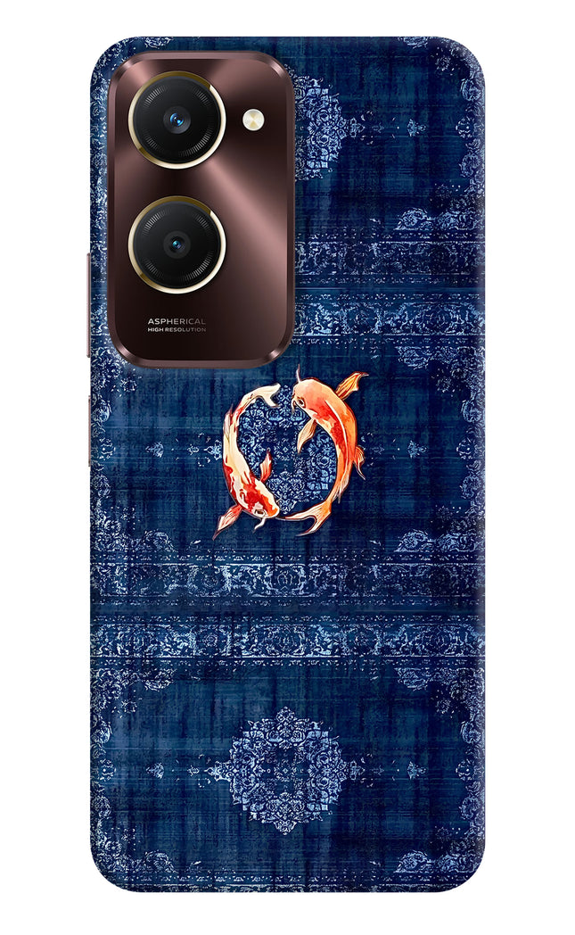 Koi Blue Vivo Y28e 5G Hard Case Back Cover by Casekaro