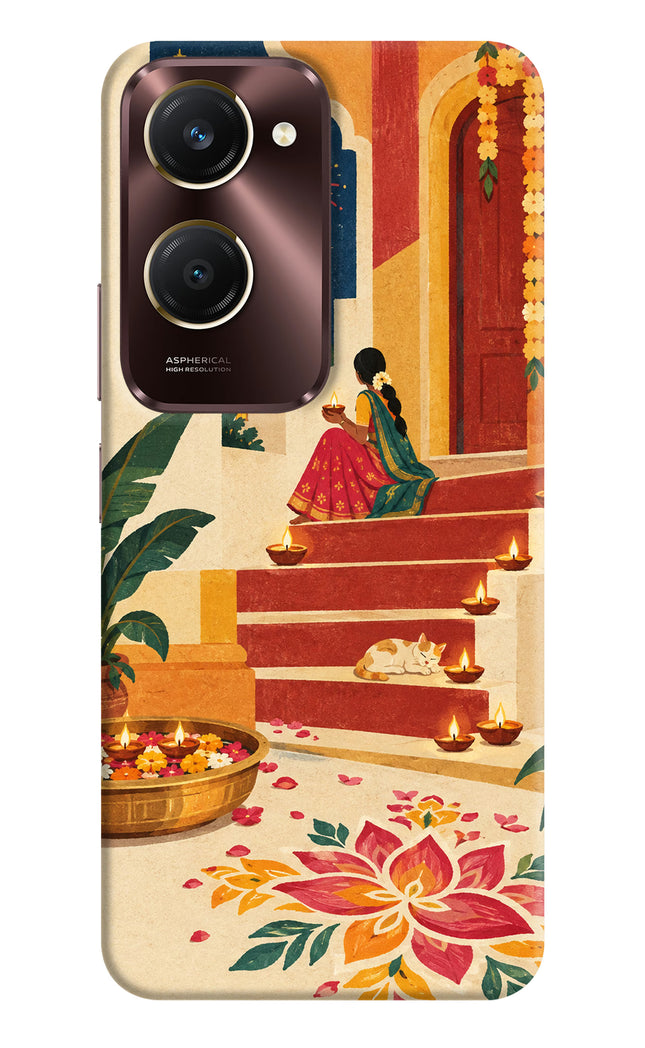 Diwali Rangoli Vivo Y28e 5G Hard Case Back Cover by Casekaro