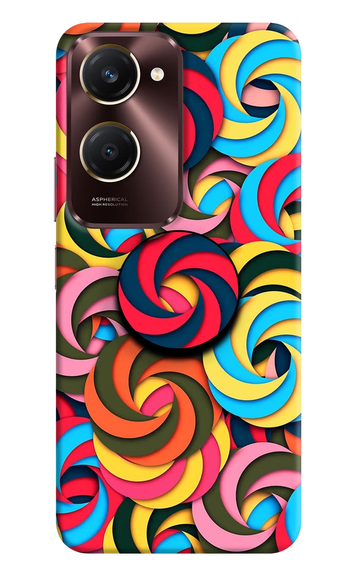 Spiral Pattern Vivo Y28e 5G Pop Case