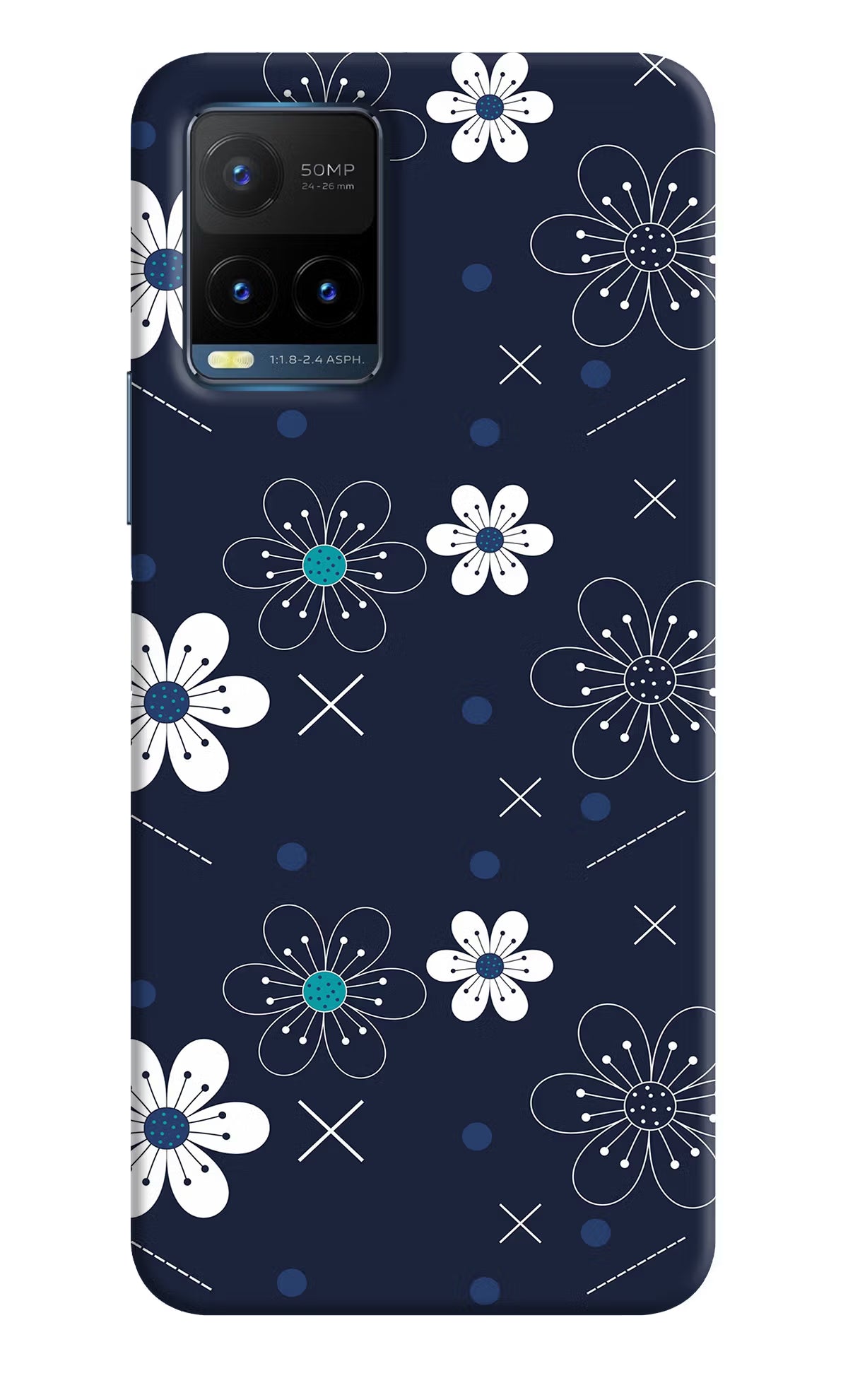 Flowers Vivo Y21T Back Cover