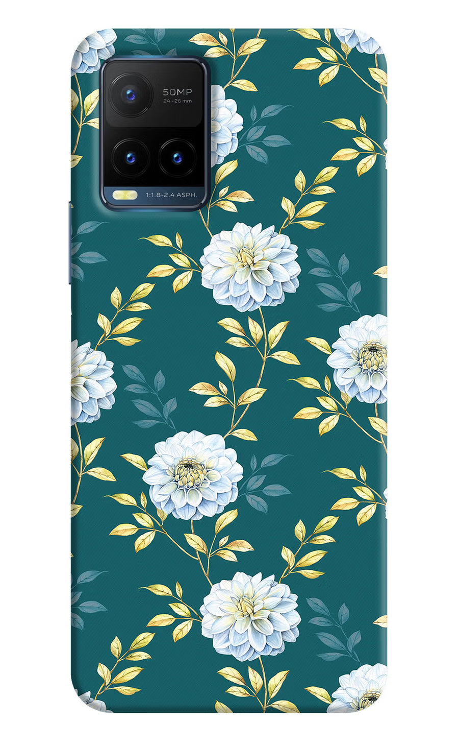Flowers Vivo Y21T Back Cover, Hard case