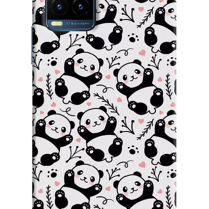 Cute Panda Vivo Y21T Hard Case Back Cover by Casekaro