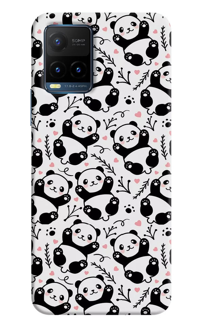 Cute Panda Vivo Y21T Hard Case Back Cover by Casekaro