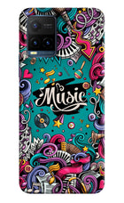 Music Graffiti Vivo Y21T Hard Case Back Cover by Casekaro
