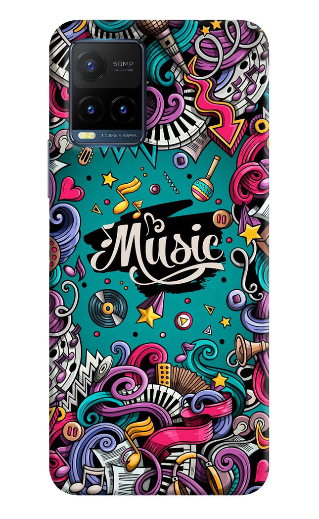 Music Graffiti Vivo Y21T Hard Case Back Cover by Casekaro