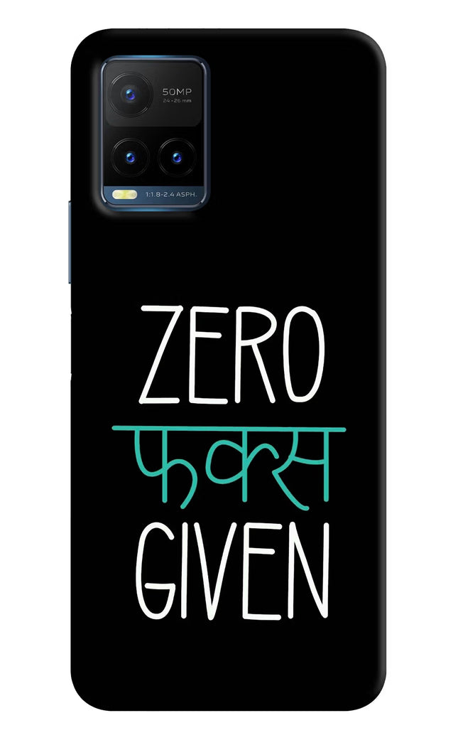 Zero Fucks Given Vivo Y21T Hard Case Back Cover by Casekaro