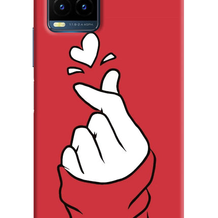 Korean Love Sign Vivo Y21T Hard Case Back Cover by Casekaro