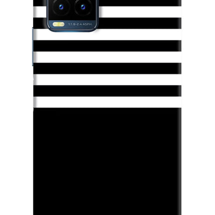 Black and White Print Vivo Y21T Hard Case Back Cover by Casekaro