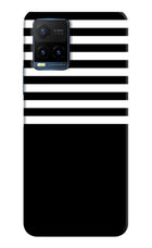 Black and White Print Vivo Y21T Hard Case Back Cover by Casekaro