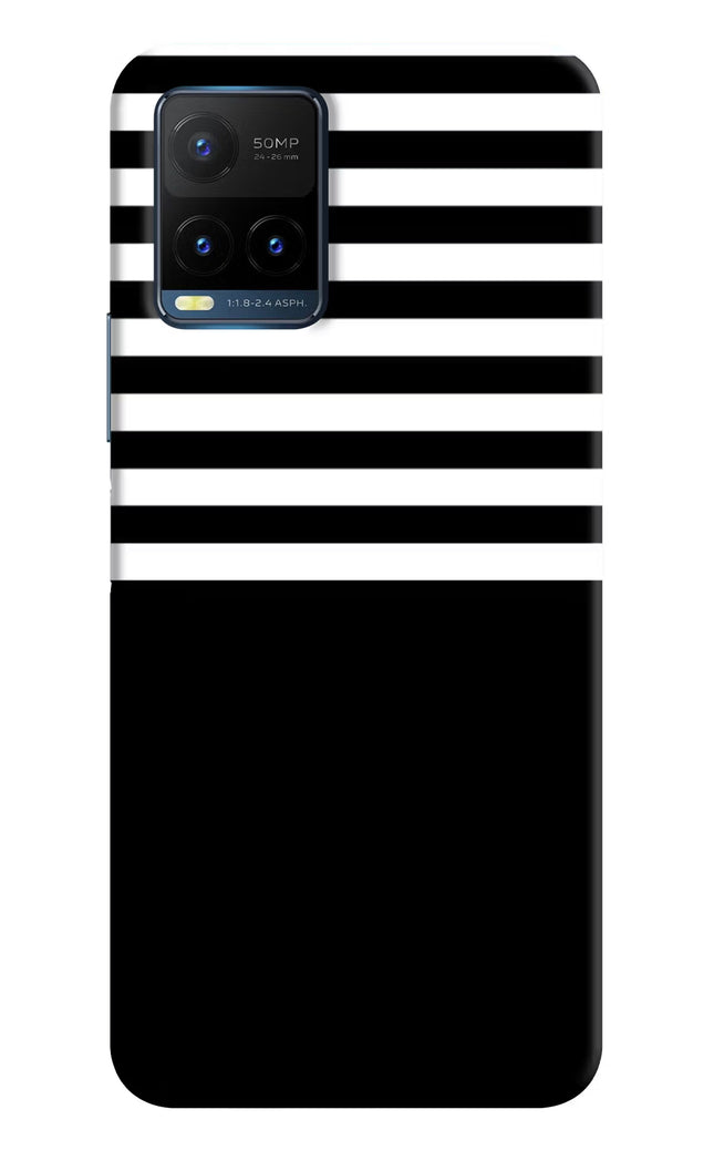 Black and White Print Vivo Y21T Hard Case Back Cover by Casekaro