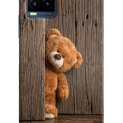 Teddy Wooden Vivo Y21T Hard Case Back Cover by Casekaro