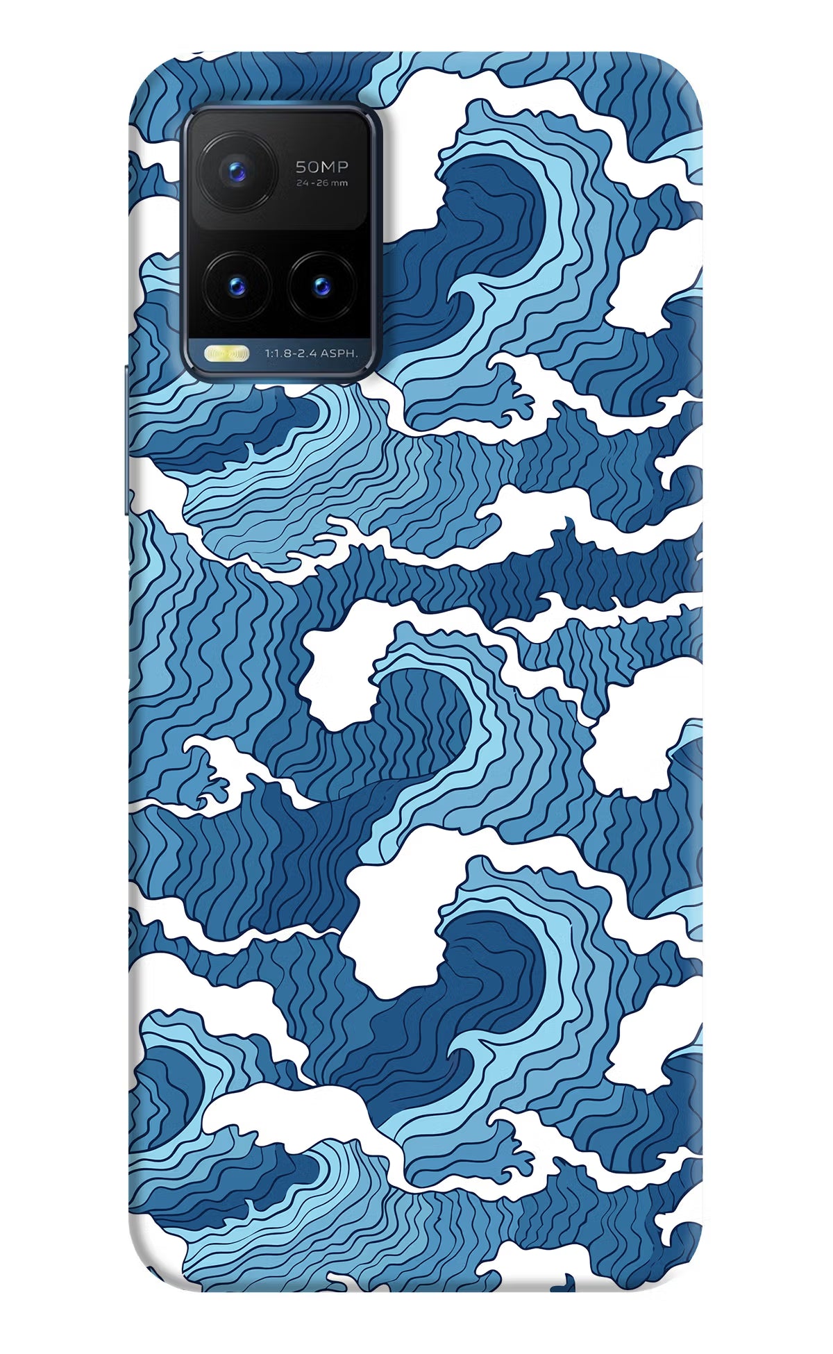 Blue Waves Vivo Y21T Back Cover