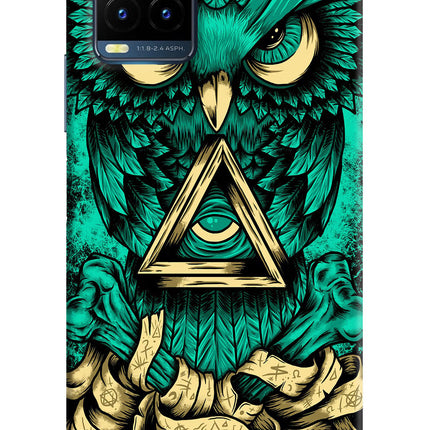 Green Owl Vivo Y21T Hard Case Back Cover by Casekaro