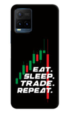 Eat Sleep Trade Repeat Vivo Y21T Hard Case Back Cover by Casekaro