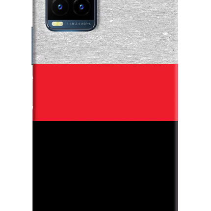 Tri Color Pattern Vivo Y21T Hard Case Back Cover by Casekaro
