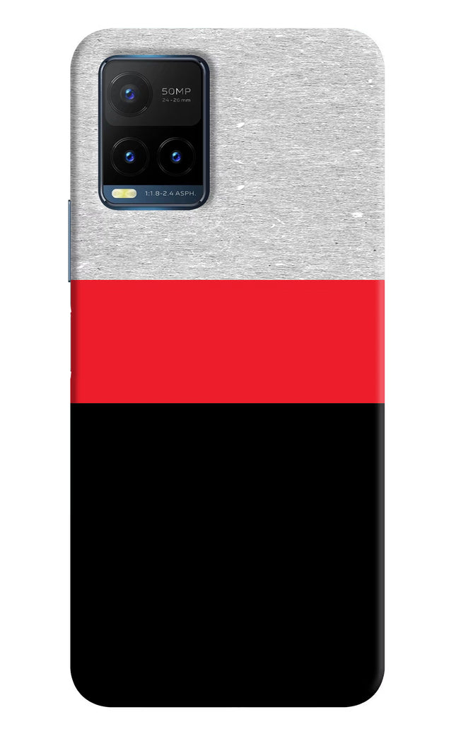Tri Color Pattern Vivo Y21T Hard Case Back Cover by Casekaro