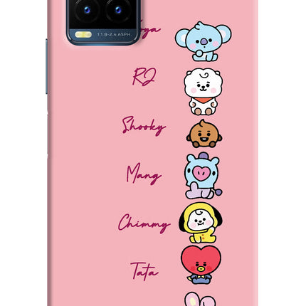 BTS names Vivo Y21T Hard Case Back Cover by Casekaro