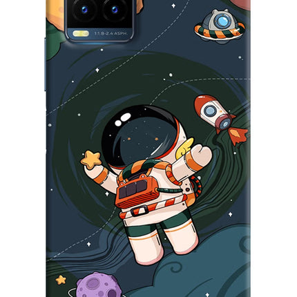 Cartoon Astronaut Vivo Y21T Hard Case Back Cover by Casekaro