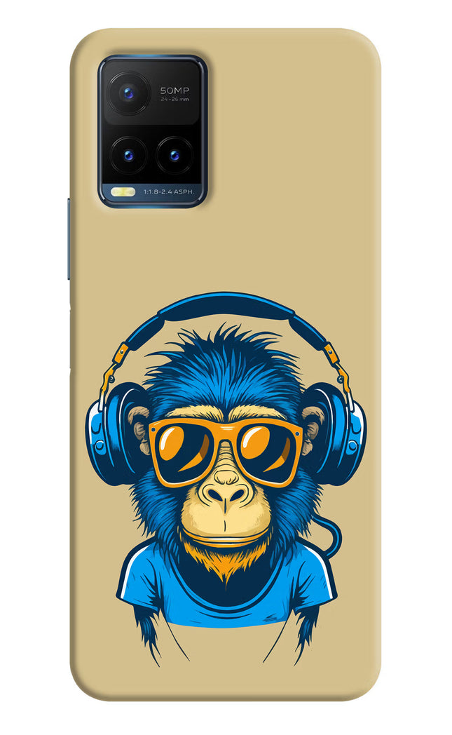 Monkey Headphone Vivo Y21T Hard Case Back Cover by Casekaro