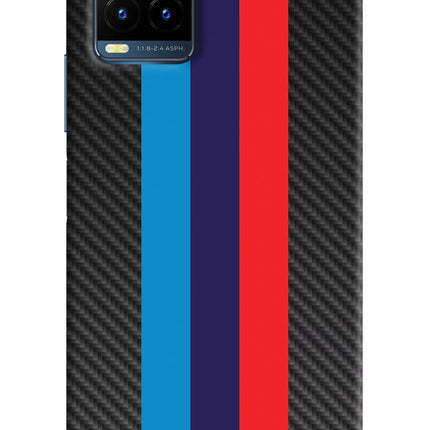 BMW Stripes Pattern Vivo Y21T Hard Case Back Cover by Casekaro