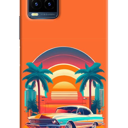 Palm Drive 80s Vivo Y21T Hard Case Back Cover by Casekaro