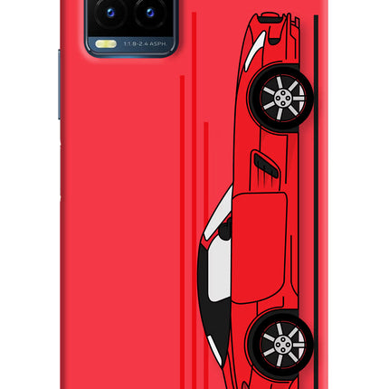 Red Velocity Vivo Y21T Hard Case Back Cover by Casekaro