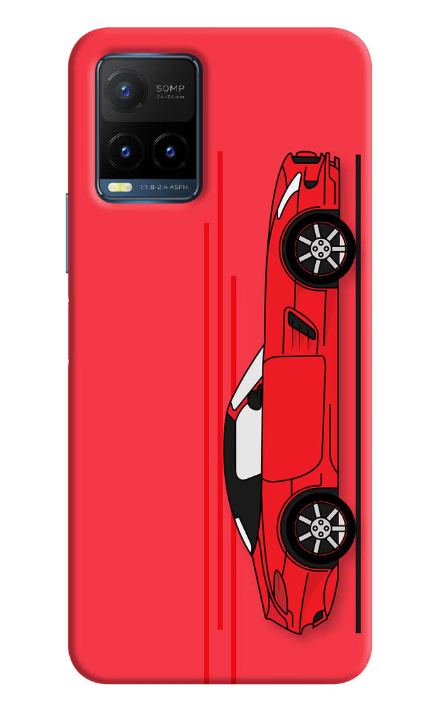 Red Velocity Vivo Y21T Hard Case Back Cover by Casekaro