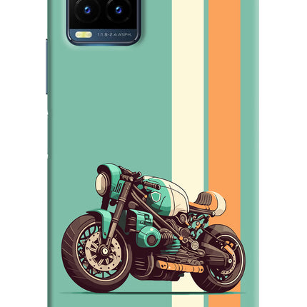 Striped Moto Drift Vivo Y21T Hard Case Back Cover by Casekaro