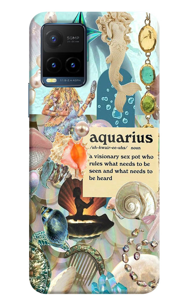 Aquarius Zodiac Vivo Y21T Hard Case Back Cover by Casekaro