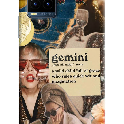 Gemini Zodiac Vivo Y21T Hard Case Back Cover by Casekaro