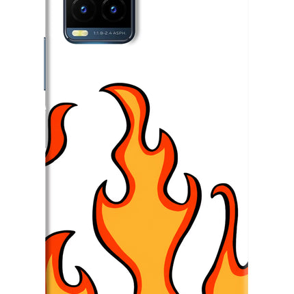 Fired Up – White Vivo Y21T Hard Case Back Cover by Casekaro