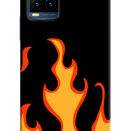 Fired Up – Black Vivo Y21T Hard Case Back Cover by Casekaro