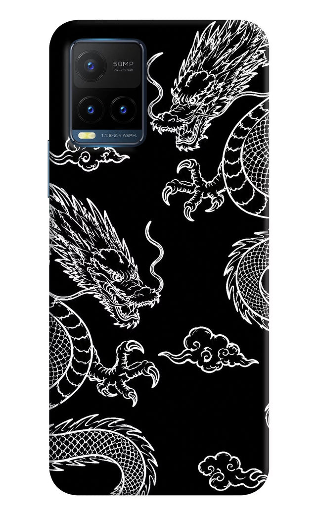 Twin Dragons Vivo Y21T Hard Case Back Cover by Casekaro