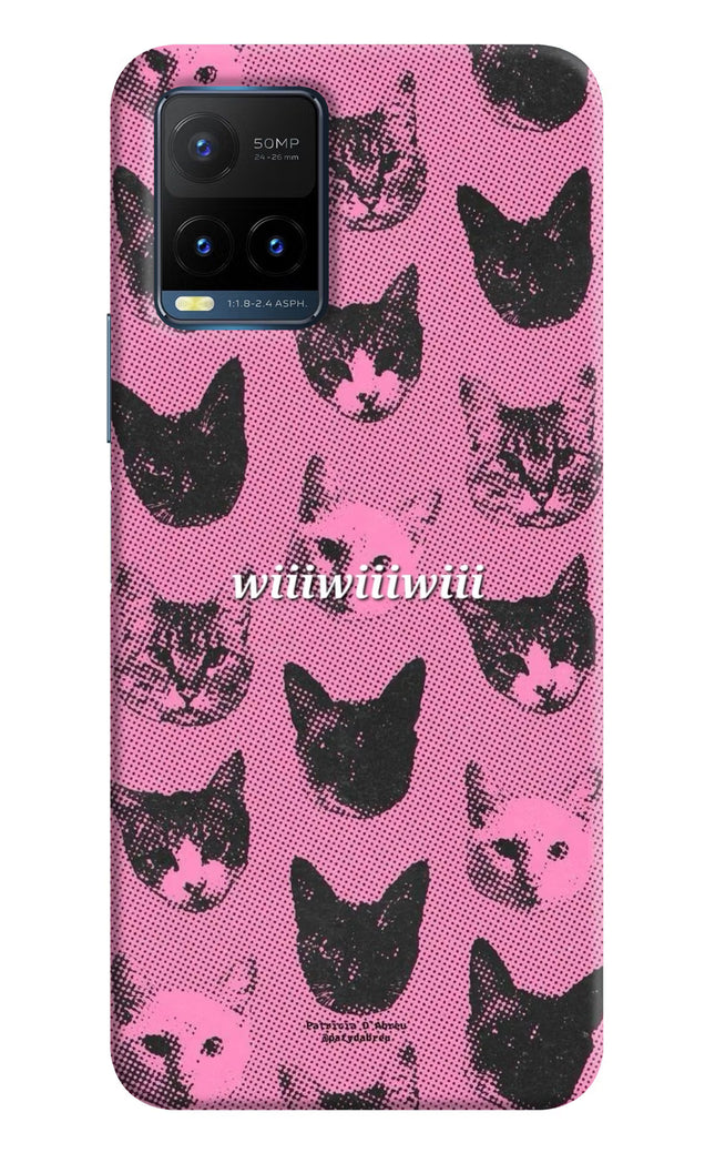 Pink Cats Vivo Y21T Hard Case Back Cover by Casekaro