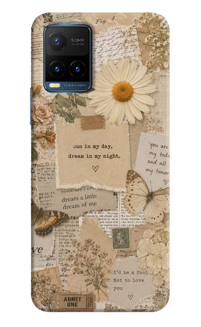 Vintage case Vivo Y21T Hard Case Back Cover by Casekaro