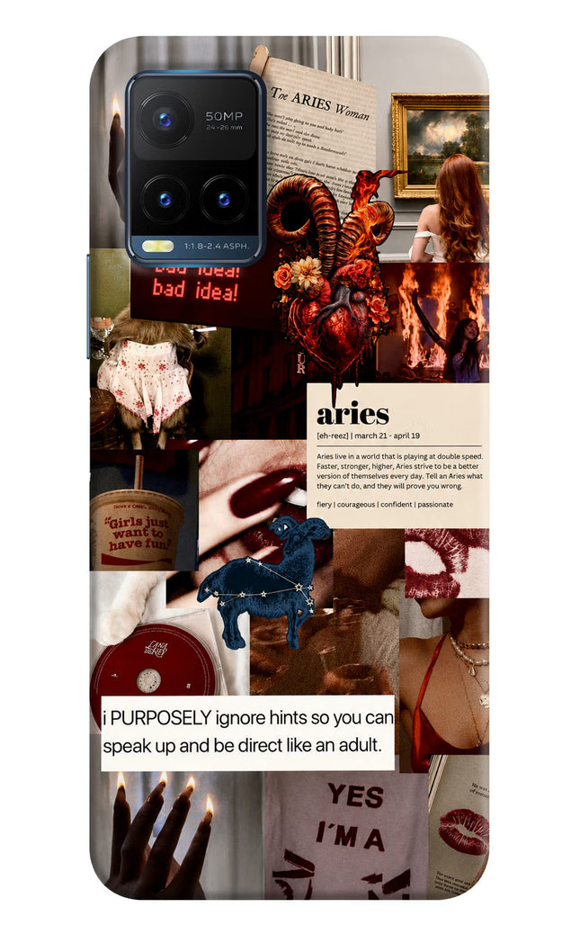 Zodiac Aries Vivo Y21T Hard Case Back Cover by Casekaro