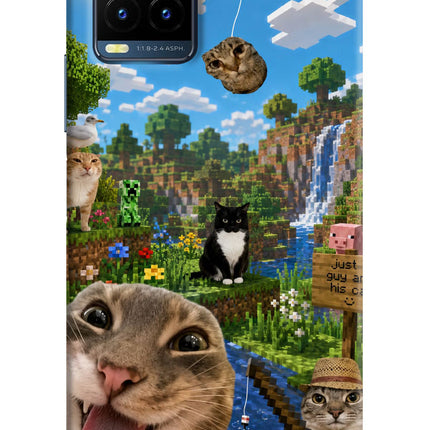 Minecraft Cat Chaos Vivo Y21T Hard Case Back Cover by Casekaro
