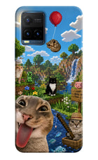 Minecraft Cat Chaos Vivo Y21T Hard Case Back Cover by Casekaro