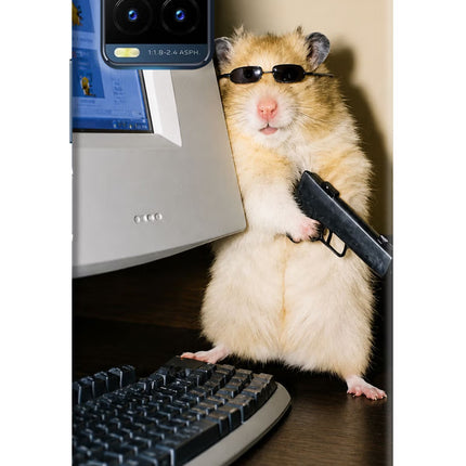 Hacker Hamster Vivo Y21T Hard Case Back Cover by Casekaro