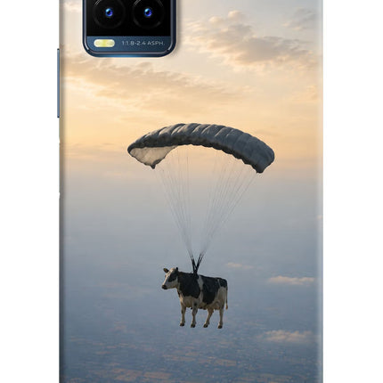 Skydiving Cow Vivo Y21T Hard Case Back Cover by Casekaro