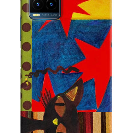 Pop Cat Vivo Y21T Hard Case Back Cover by Casekaro