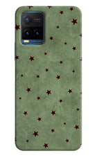Green Stars Vivo Y21T Hard Case Back Cover by Casekaro