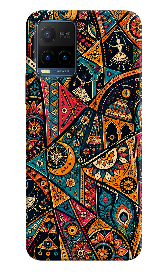 Folk Print Vivo Y21T Hard Case Back Cover by Casekaro