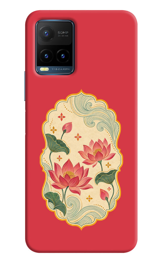 Pink Lotus Vivo Y21T Hard Case Back Cover by Casekaro