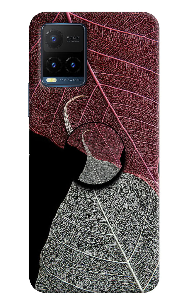 Leaf Pattern Vivo Y21T Pop Case by Casekaro