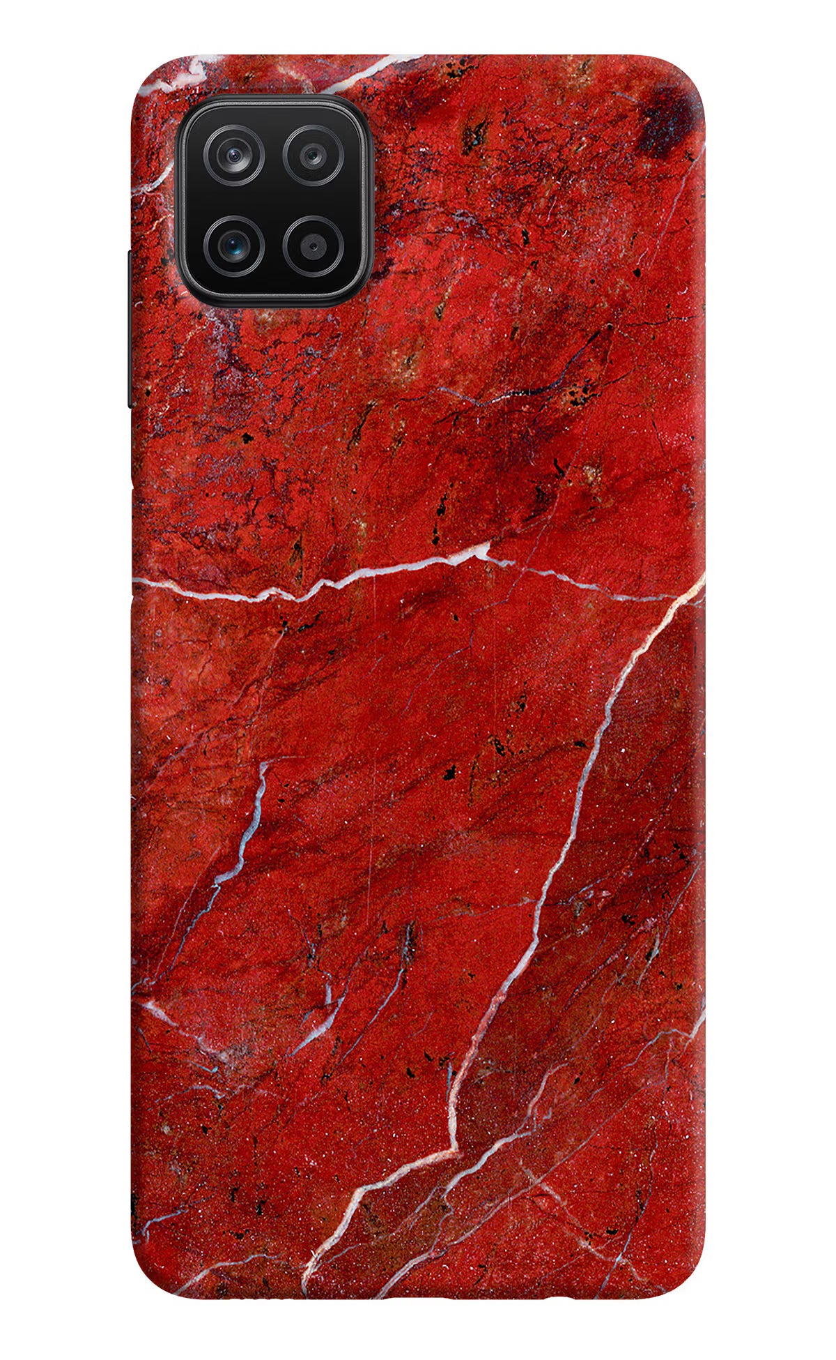 Red Marble Design Samsung A12 Back Cover
