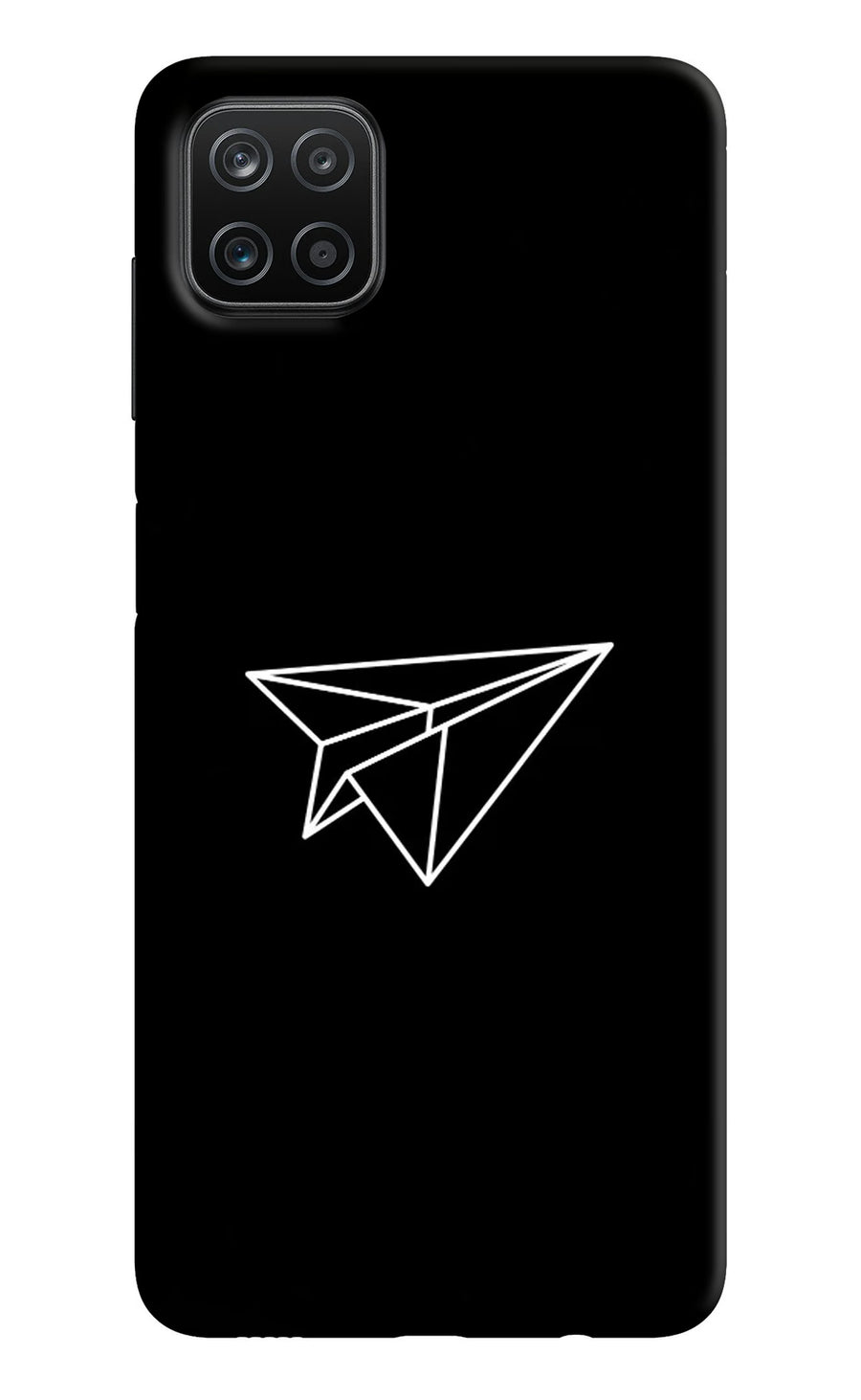 Paper Plane White Samsung A12 Back Cover, Hard case