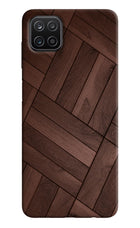Wooden Texture Design Samsung A12 Hard Case Back Cover by Casekaro