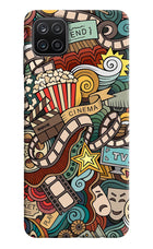 Cinema Abstract Samsung A12 Hard Case Back Cover by Casekaro